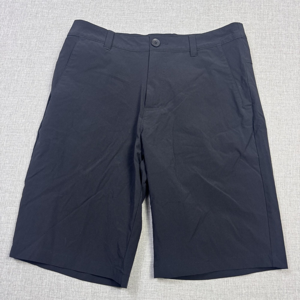 Oakley Chino Shorts Mens 30 Black Polyamide Spandex Flat Front 10 Inseam